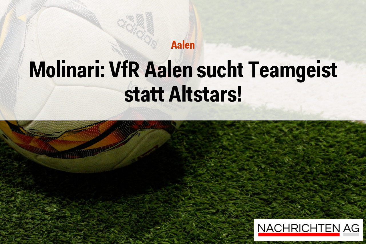 Molinari: VfR Aalen sucht Teamgeist statt Altstars!